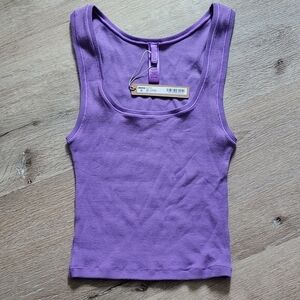 SKIMS Cotton Rib Violet Tank Top